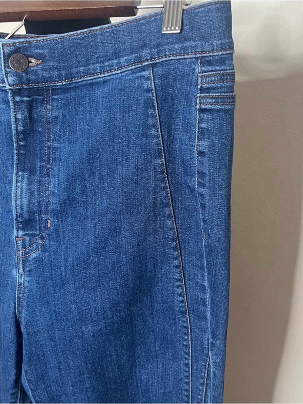 Veronica Beard Women’s Sheridan High Rise Exaggerated‎ Flare Blue Denim Jeans 30 - Picture 5 of 12